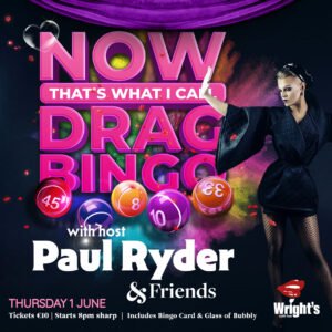 Picture of drag queen with bingo balls