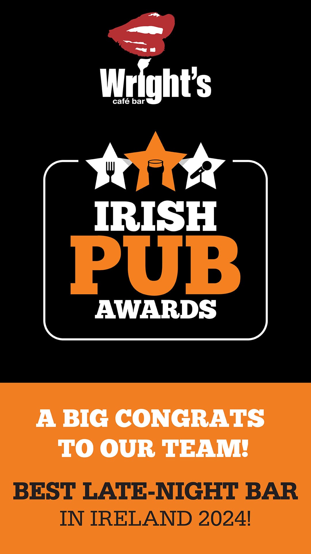 Wrights Cafe Bar Pub Award 2024